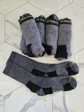 Men's Gray Crew Work Socks - Cushioned Comfort